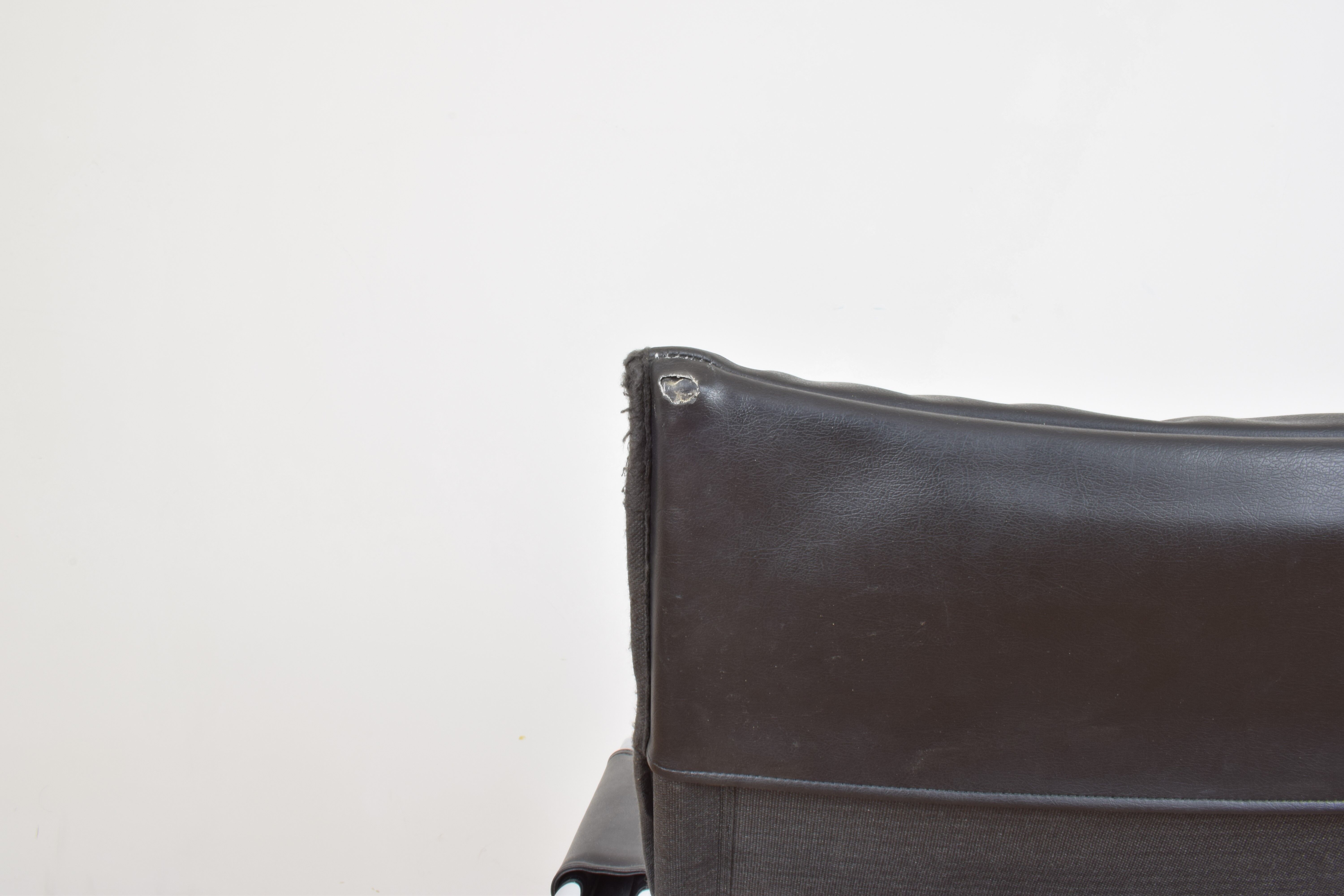 German leather lounge chair, 1970s