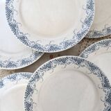 6 flat iron earth plates Sarreguemines U&C Luchon model