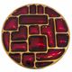 6 vintage cloisonné coasters in the style of mithé espelt, m. de crécy, ...