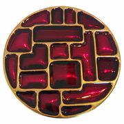 6 vintage cloisonné coasters in the style of mithé espelt, m. de crécy, ...