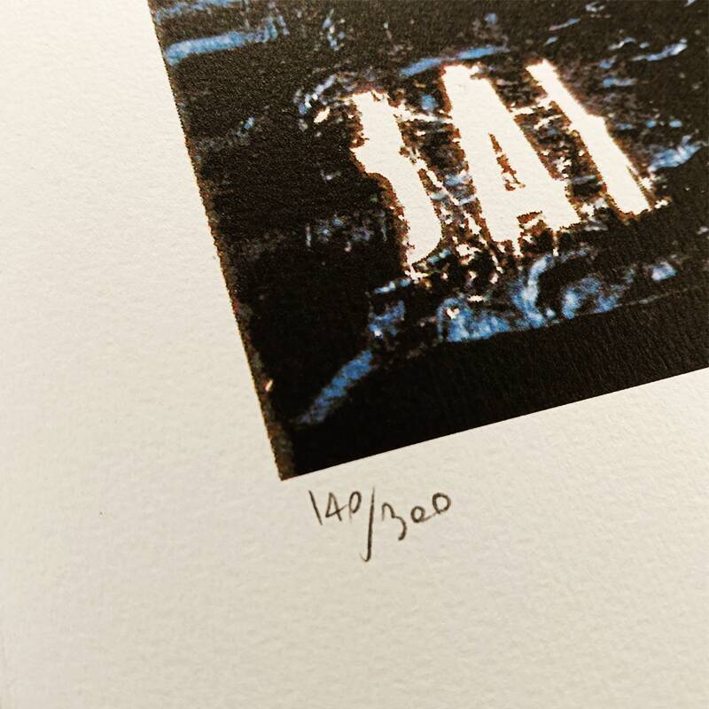 Lithographie en édition limitée de Jean-Michel Basquiat, années 1990, numérotée au crayon.