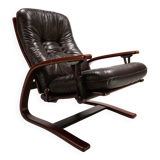 Westnofa The Panter leather lounge chair by Arnt Lande, 1970