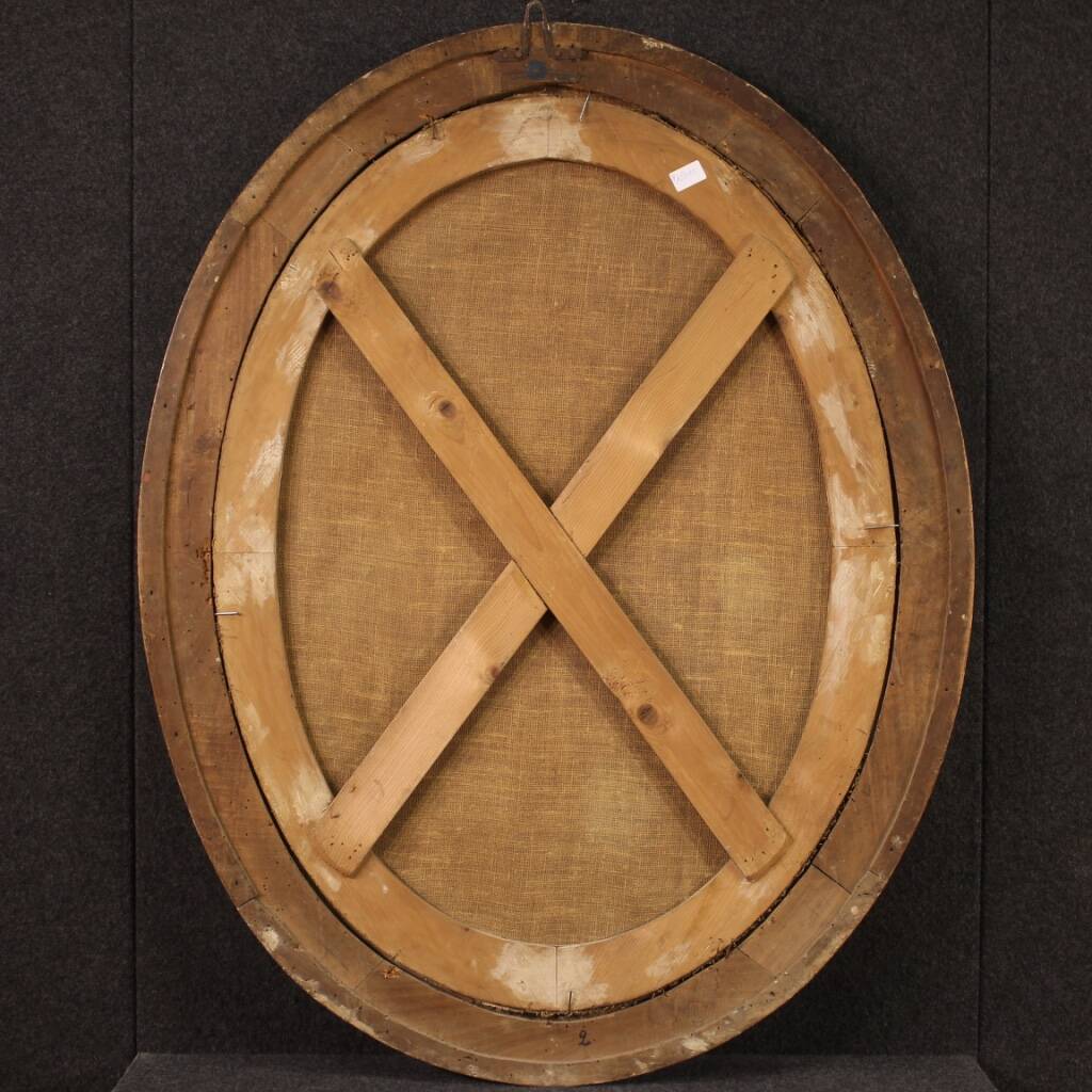 18th century oval painting still life