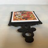 Yellow-orange teapot trivet Japan