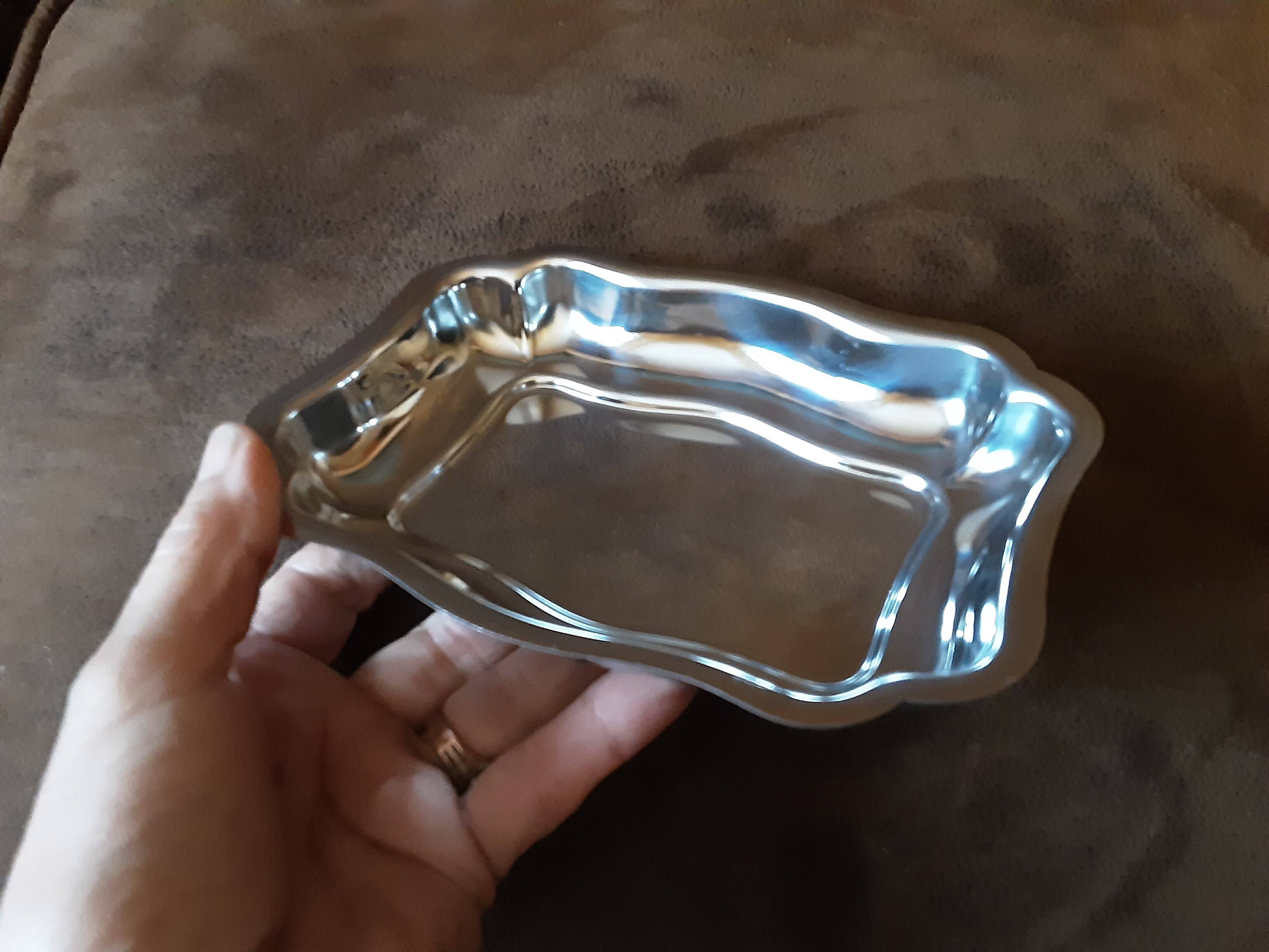 Vintage metal butter dish