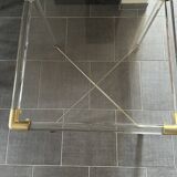 Vintage plexiglass and brass table