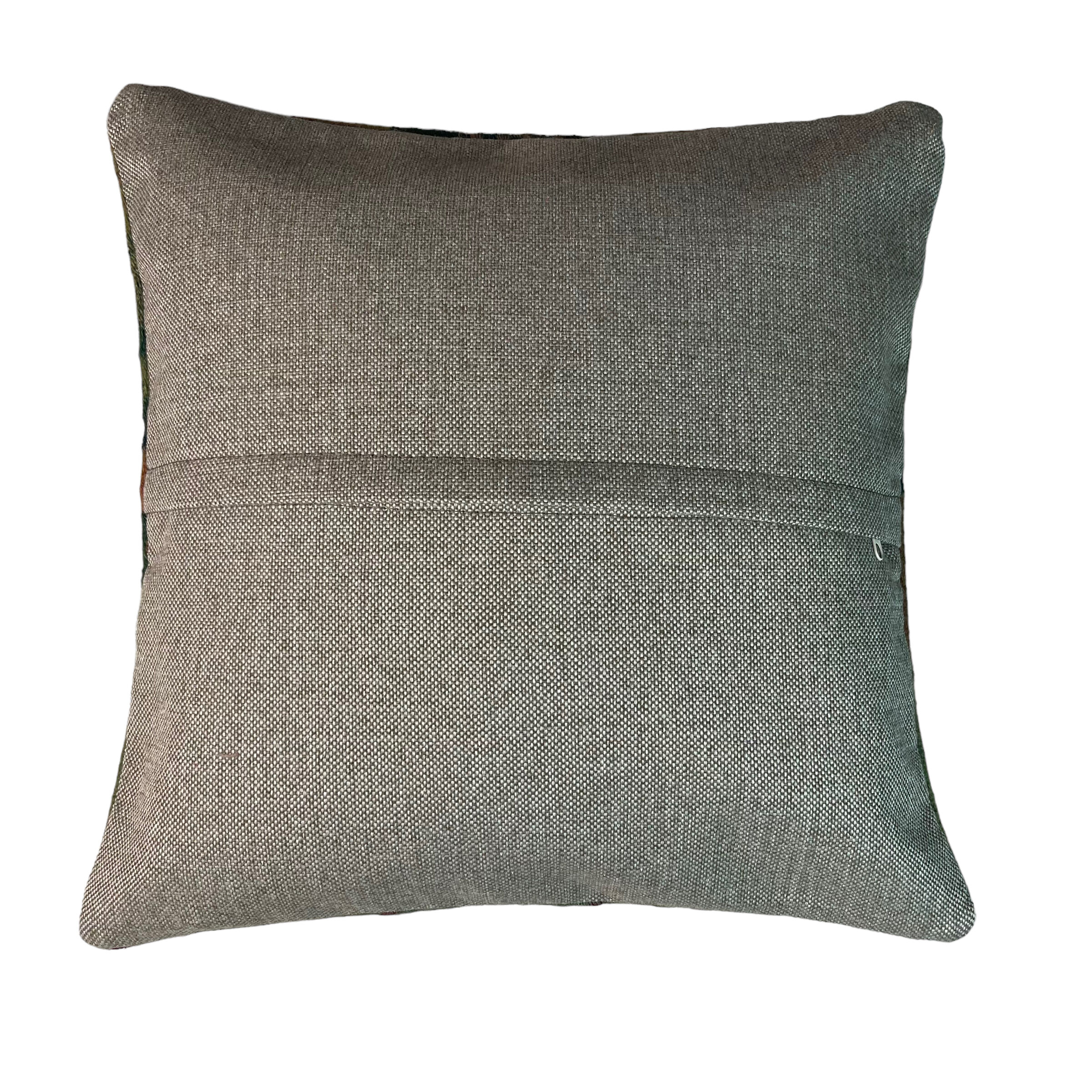 Housse de coussin kilim turc vintage, 40 x 40 cm