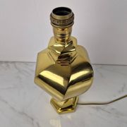 Lampe de table en laiton sculptural, de qualité lourde, sans abat-jour.