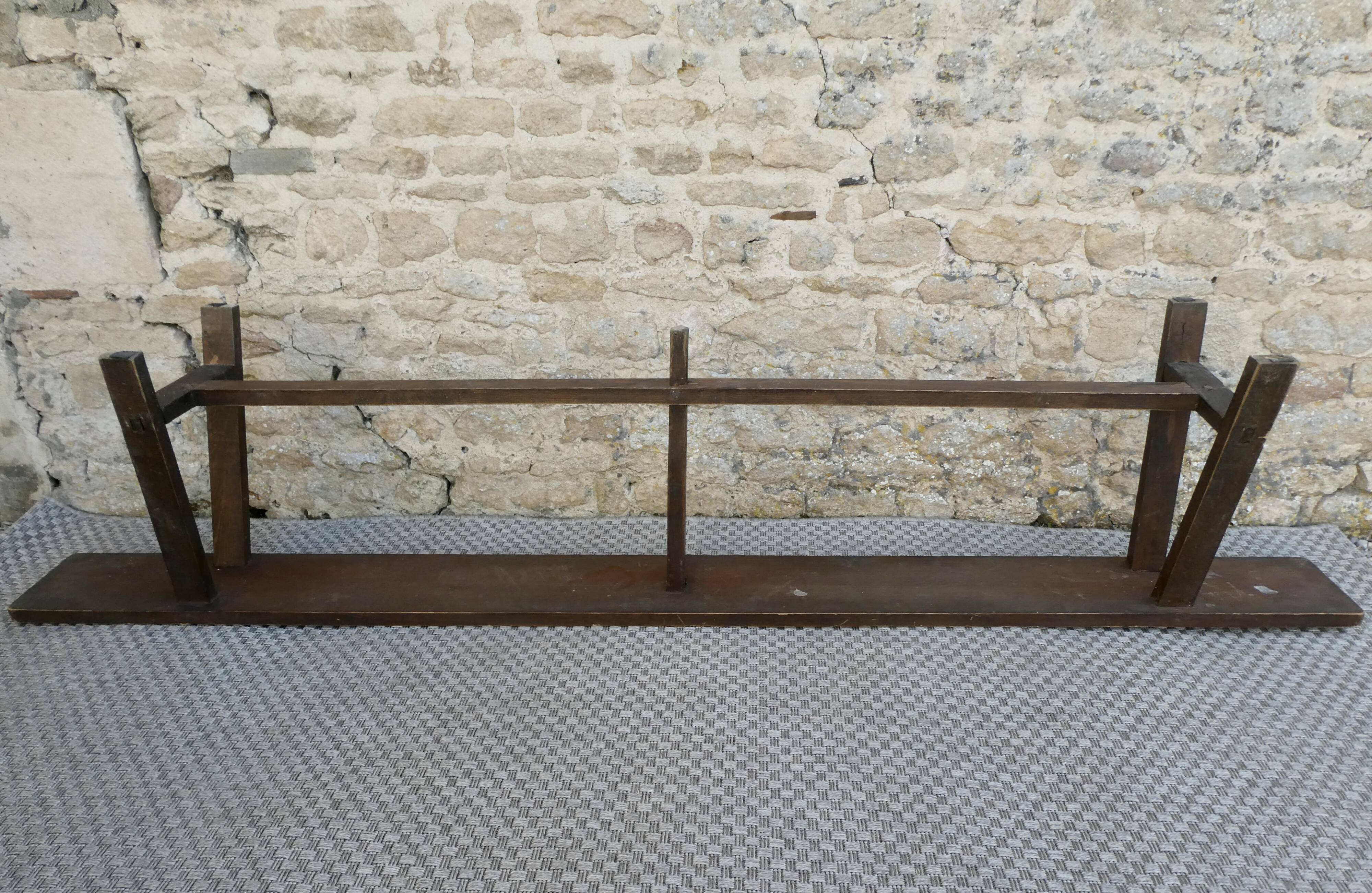 Old solid wood bench, 2 m