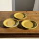 Set of 3 large flat green Italian plates D28.5