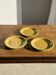 Set of 3 large flat green Italian plates D28.5
