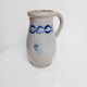 Jug, blue stoneware vase