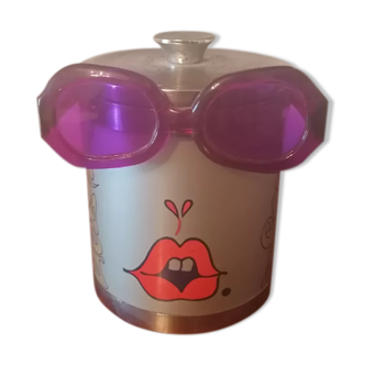 Psychadelic ice bucket 1970 head glasses