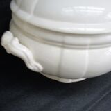 Old soup tureen Sarreguemines ivory