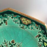 Longwy Chinoisant dish/Art Deco/Emerald green enamels/M.P Chevallier/XXth
