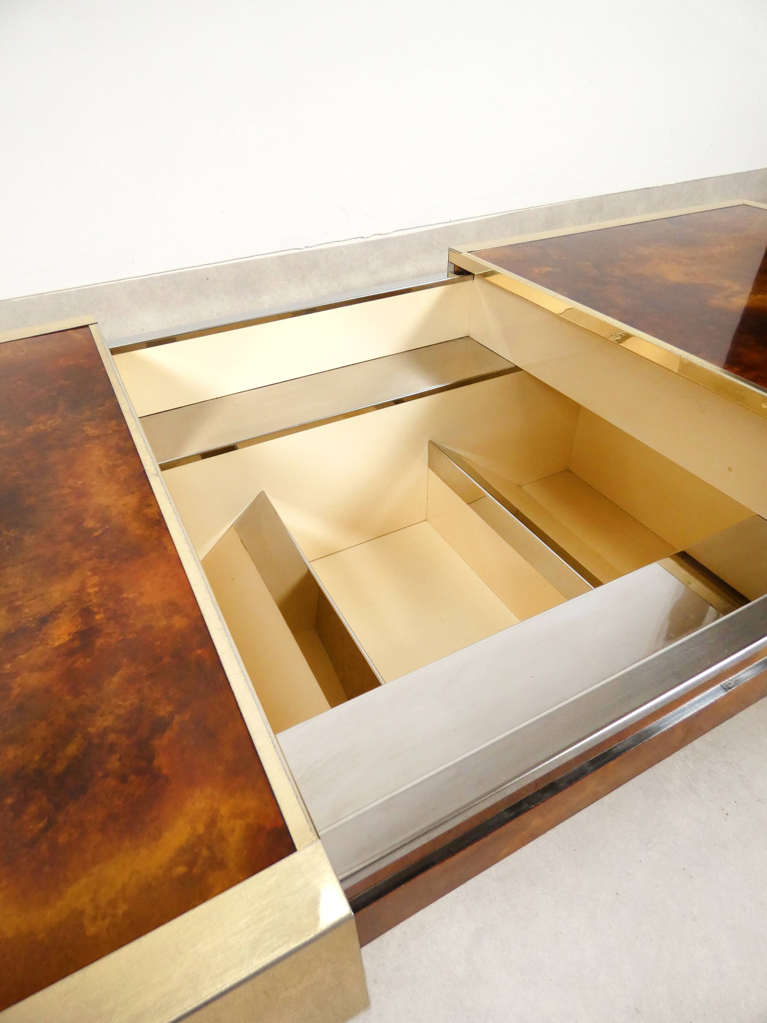 Cofee table with hidden bar by Maison Lancel