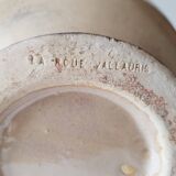 Large ceramic vase with floral motif - Signed La roue Vallauris - H 38 cm