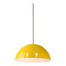 Lampe vintage restaurée en métal jaune, années 80