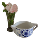 Blue flower gravy boat Saint Amand Art Deco