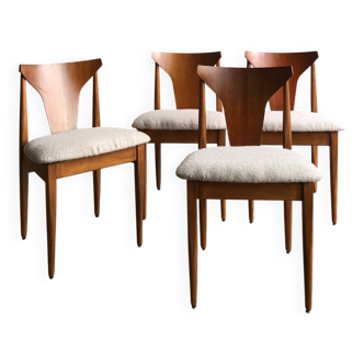 Ensemble de 4 chaises anglaises des années 1960