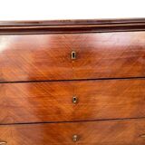 Commode en placage de palissandre avec plateau en onyx vert