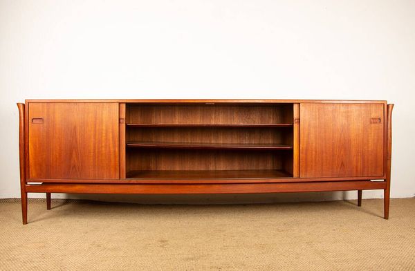 Très Grande Enfilade Danoise 255 cm en Teck 1960.