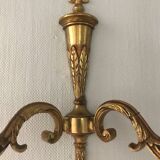 Bronze wall lamp with double candle