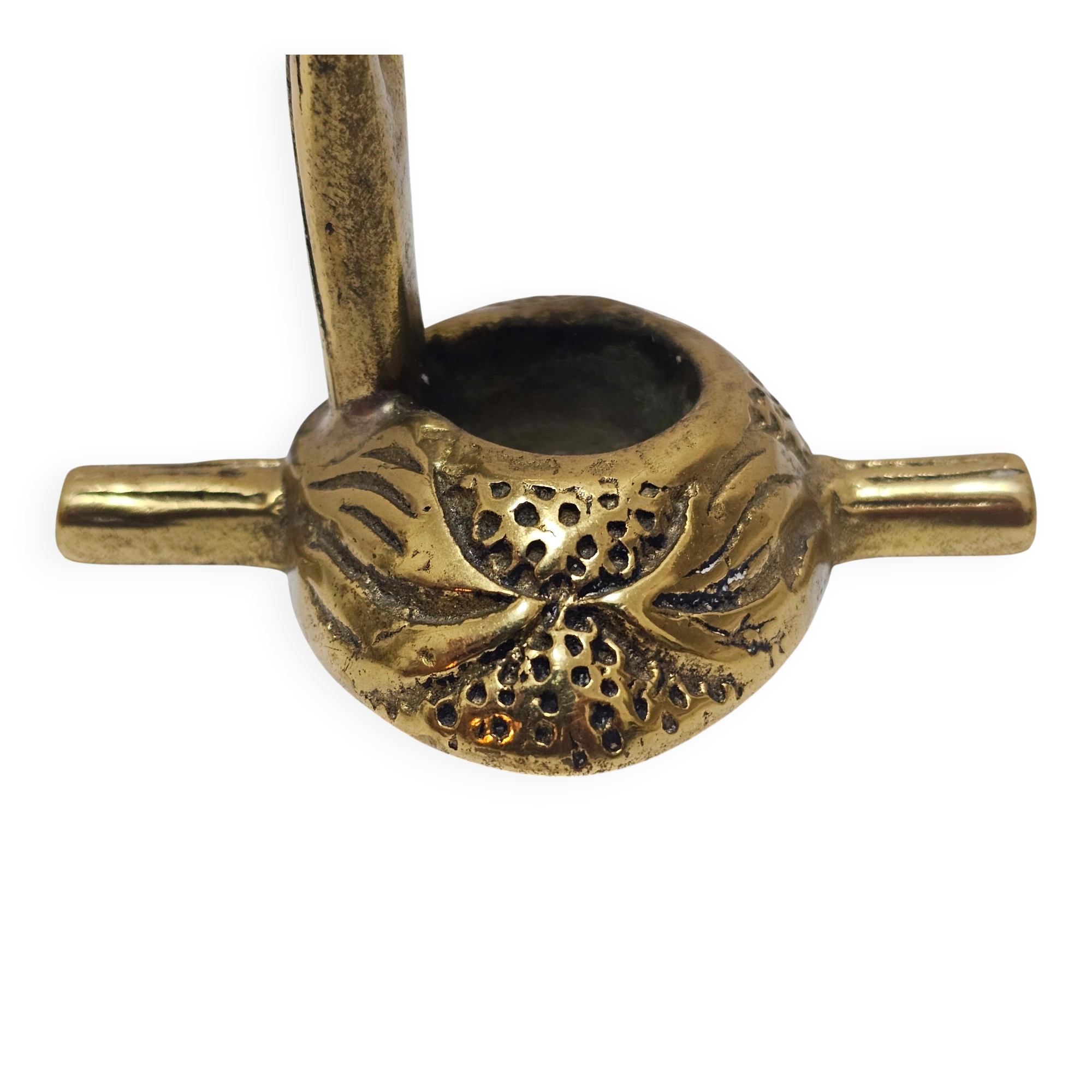 Brutalist Sculptural Candle Holder in the shape of an Iris by Heinz Goll 1960s