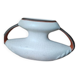 Antique crackle vase numbered stamped signed cup
