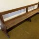 Monumental church bench with solid wood back, 19th century around 1800