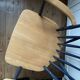 Scandinavian chair in wood and navy blue