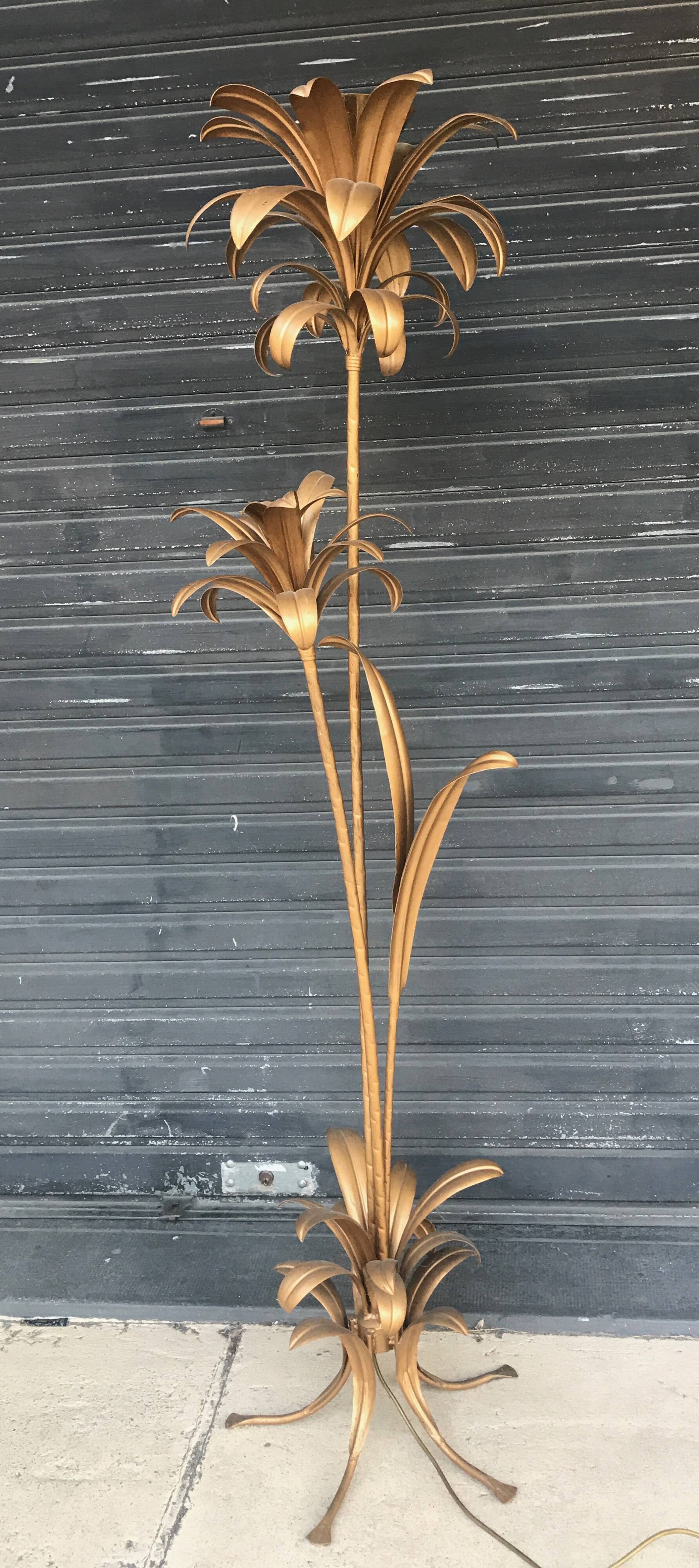 Palm tree floor lamp