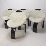 Set of 4 Giovanni Offredi Sail chairs by Saporiti Italy 1973