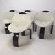 Ensemble de 4 chaises Giovanni Offredi Sail par Saporiti Italie 1973