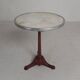 Bistro table with cast iron legs and marble top, 1920s.