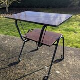 Vintage 50s 60s design rolling serving table