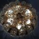 Large gilded brass and crystal glass ceiling lamp by Ernst Palme for Palwa, 1960s