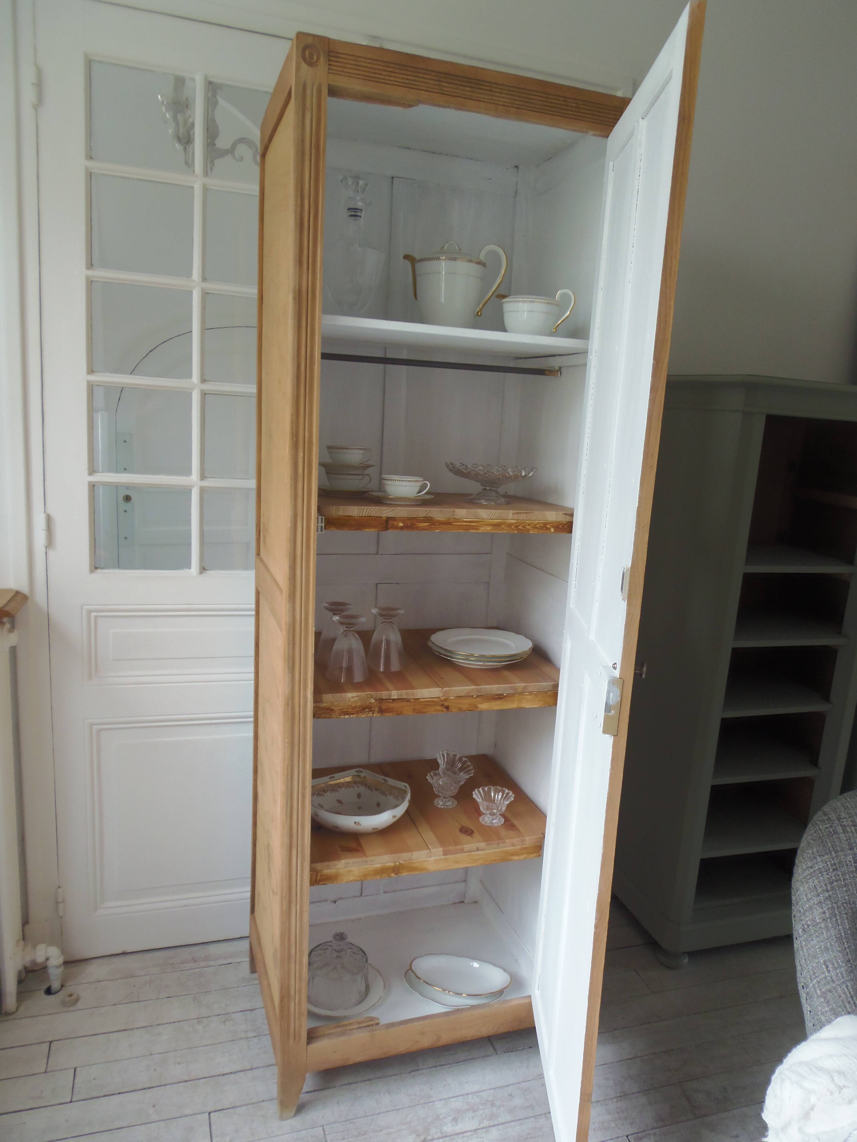 Wardrobe, vintage Parisian dresser has been completely sanded and waxed.