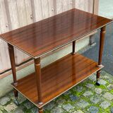 2-level serving trolley in lacquered mahogany and brass 1960