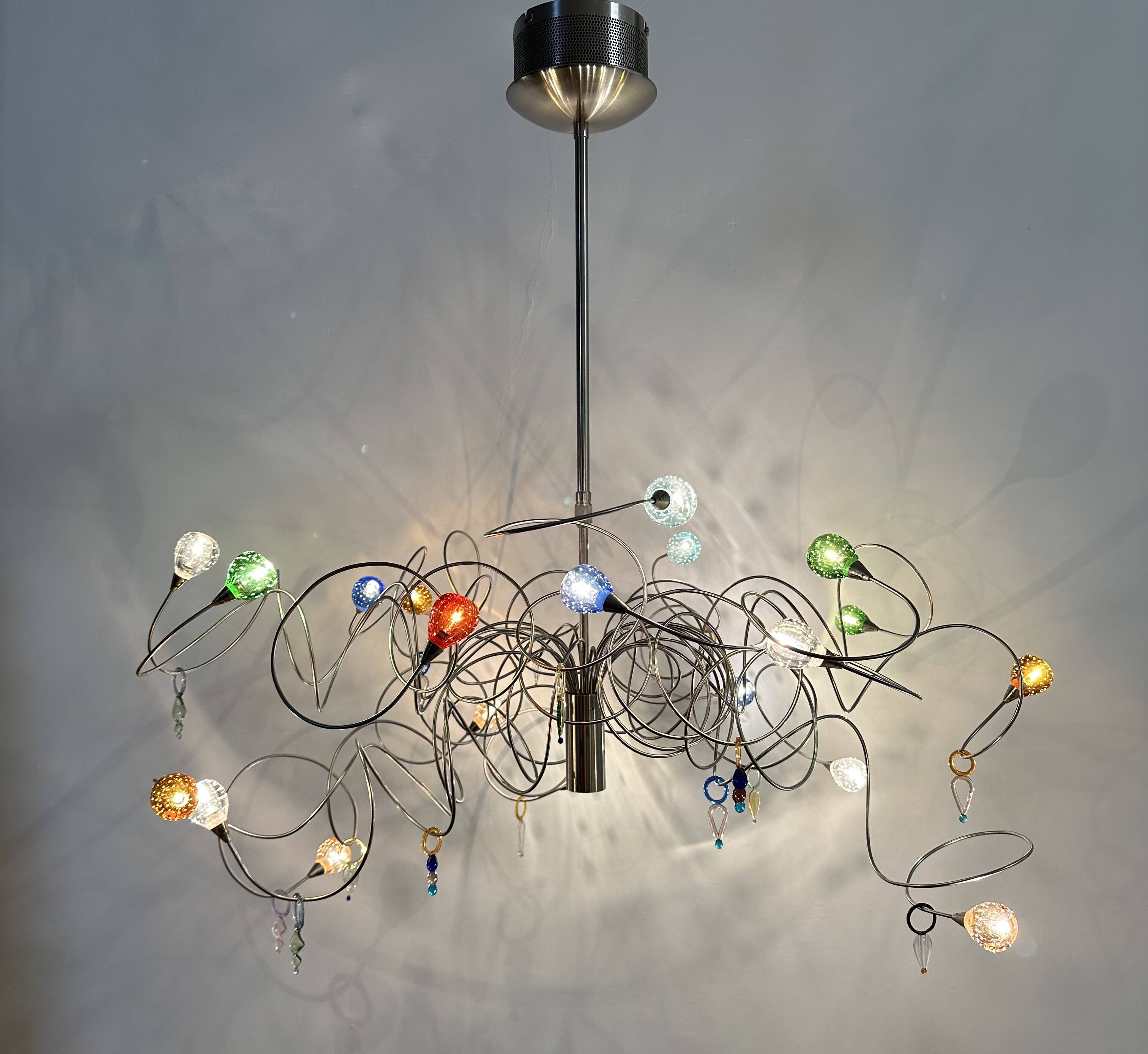 Harco Loor style Strawberry design hanging lamp , 1990’s