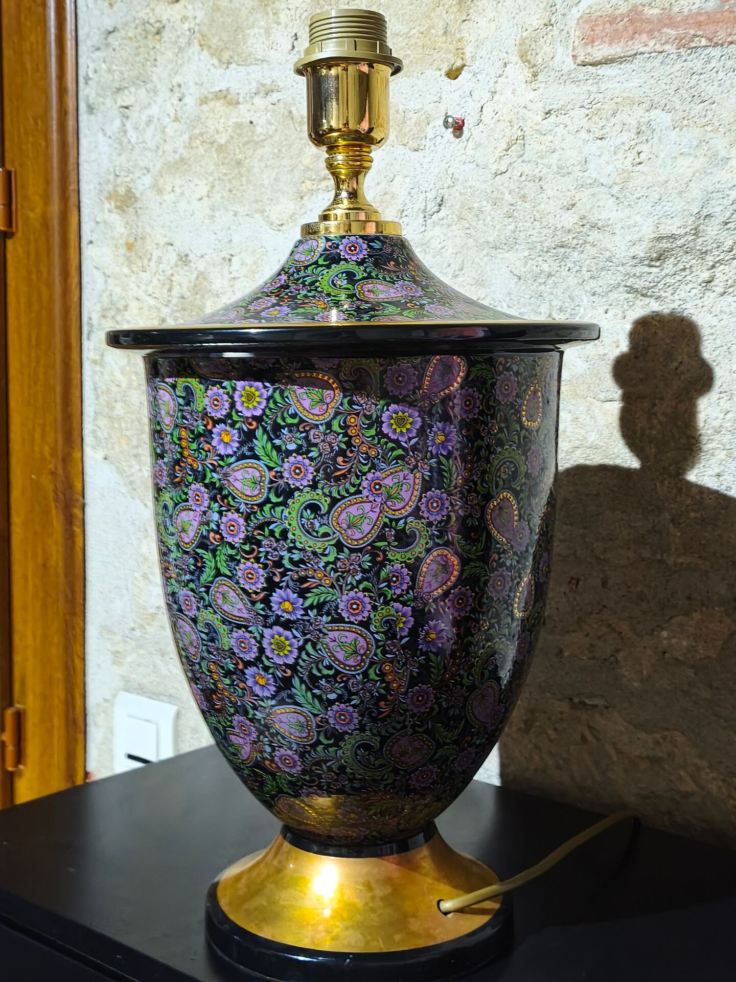 Lampe en porcelaine d'Italie