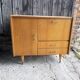 Vintage Scandinavian-style wooden hi-fi cabinet