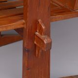 Set of four pine Scandinavian armchairs 1930