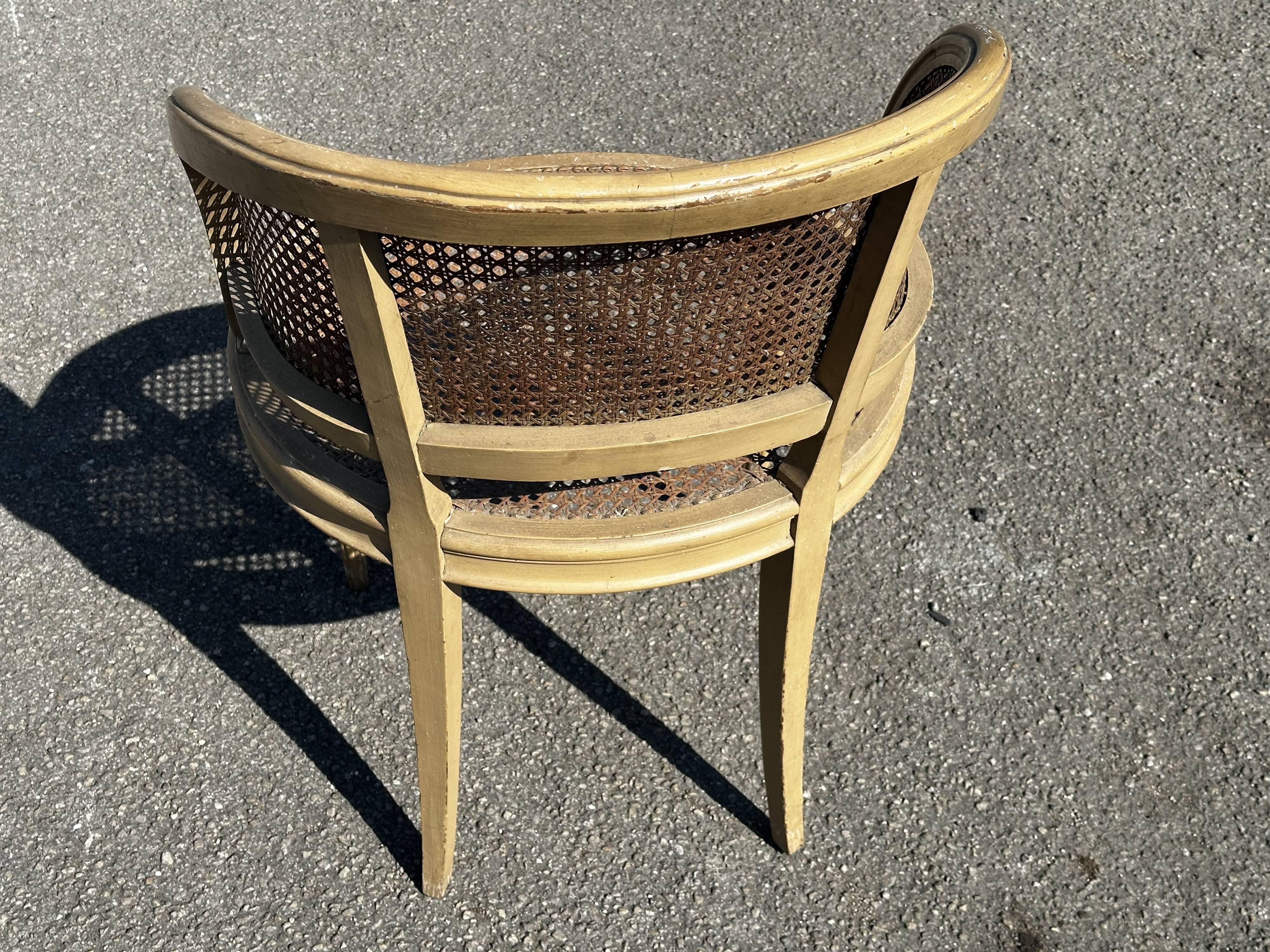 1920s cane armchair