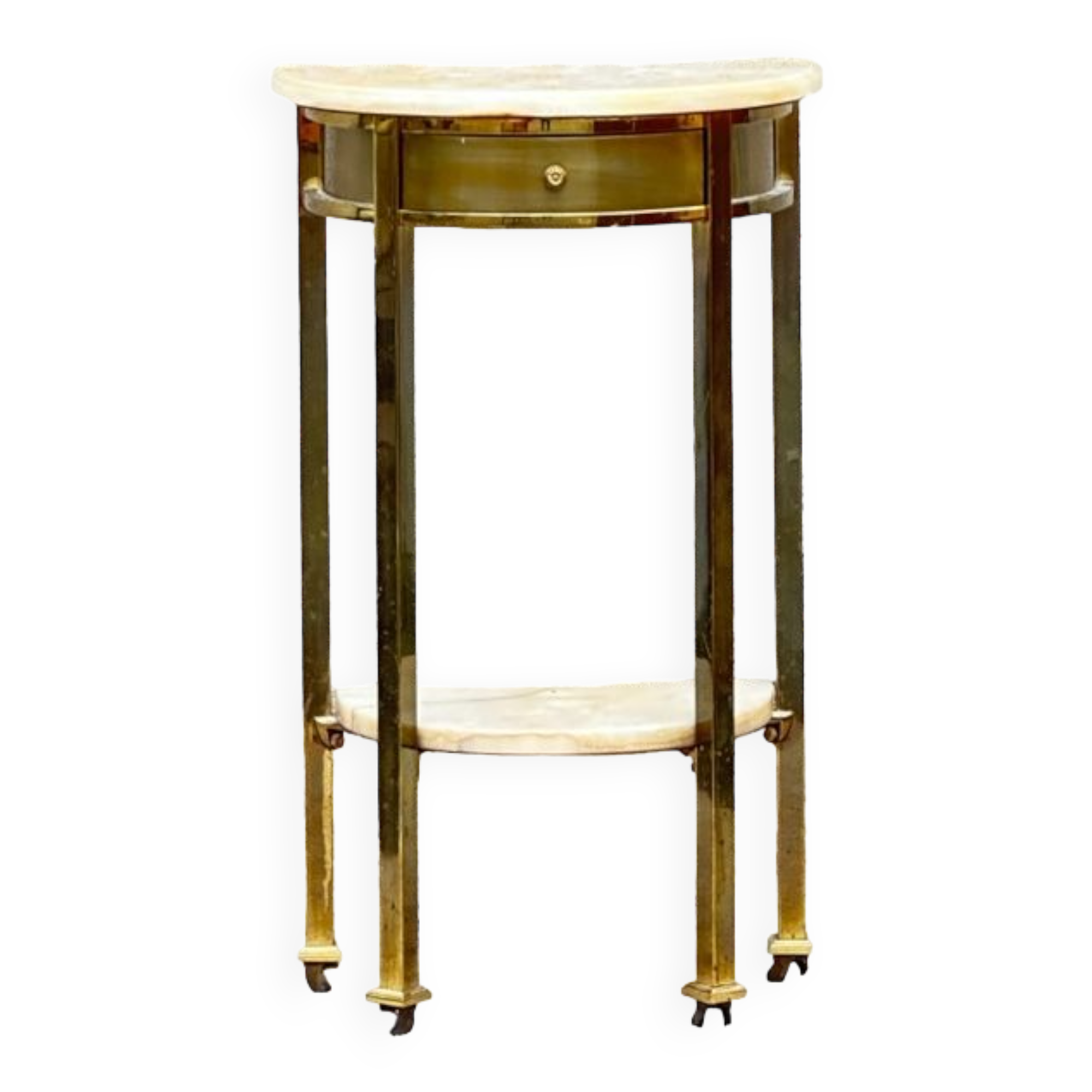 Gilded brass console