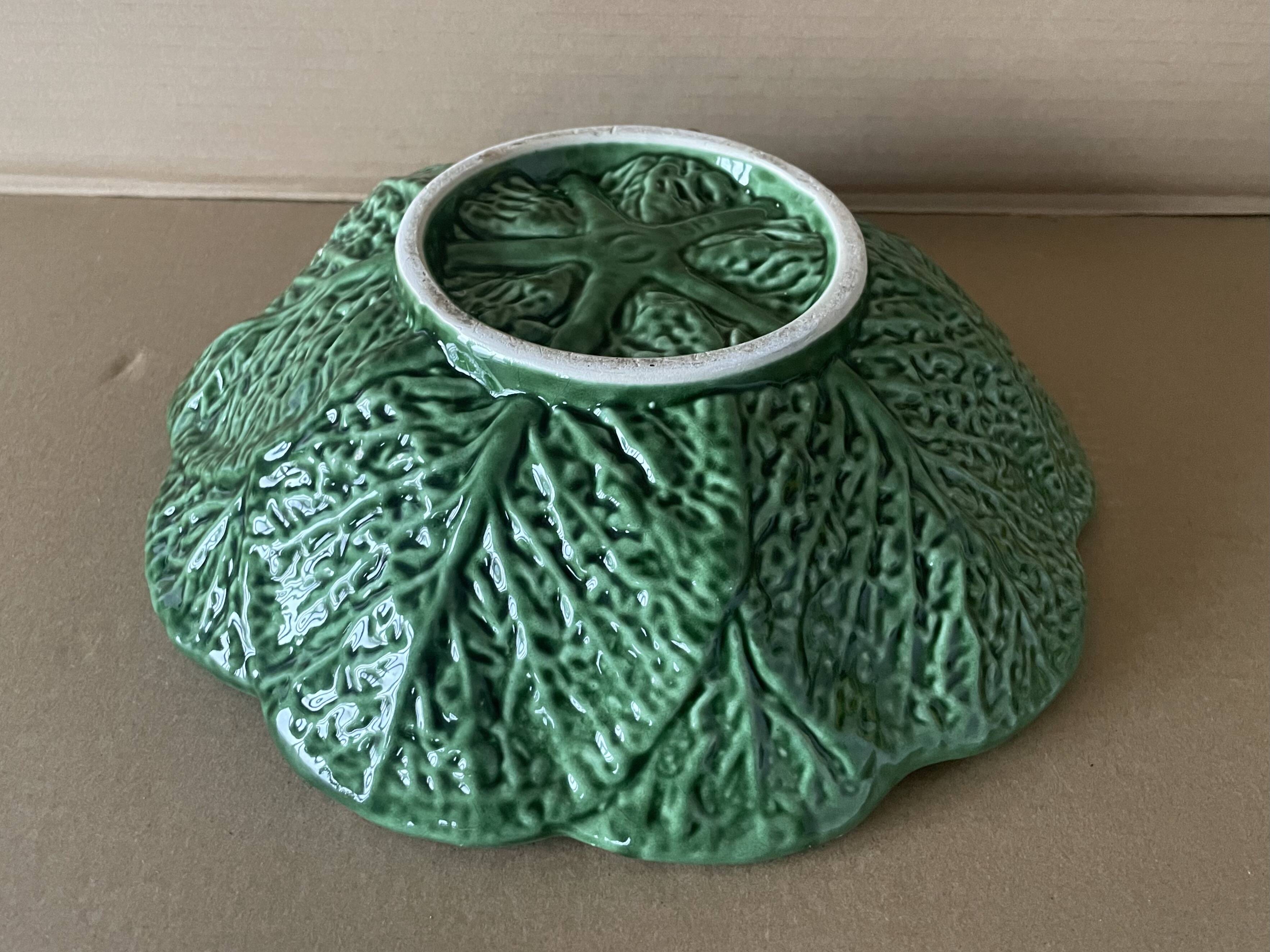 Plat ancien barbotine choux