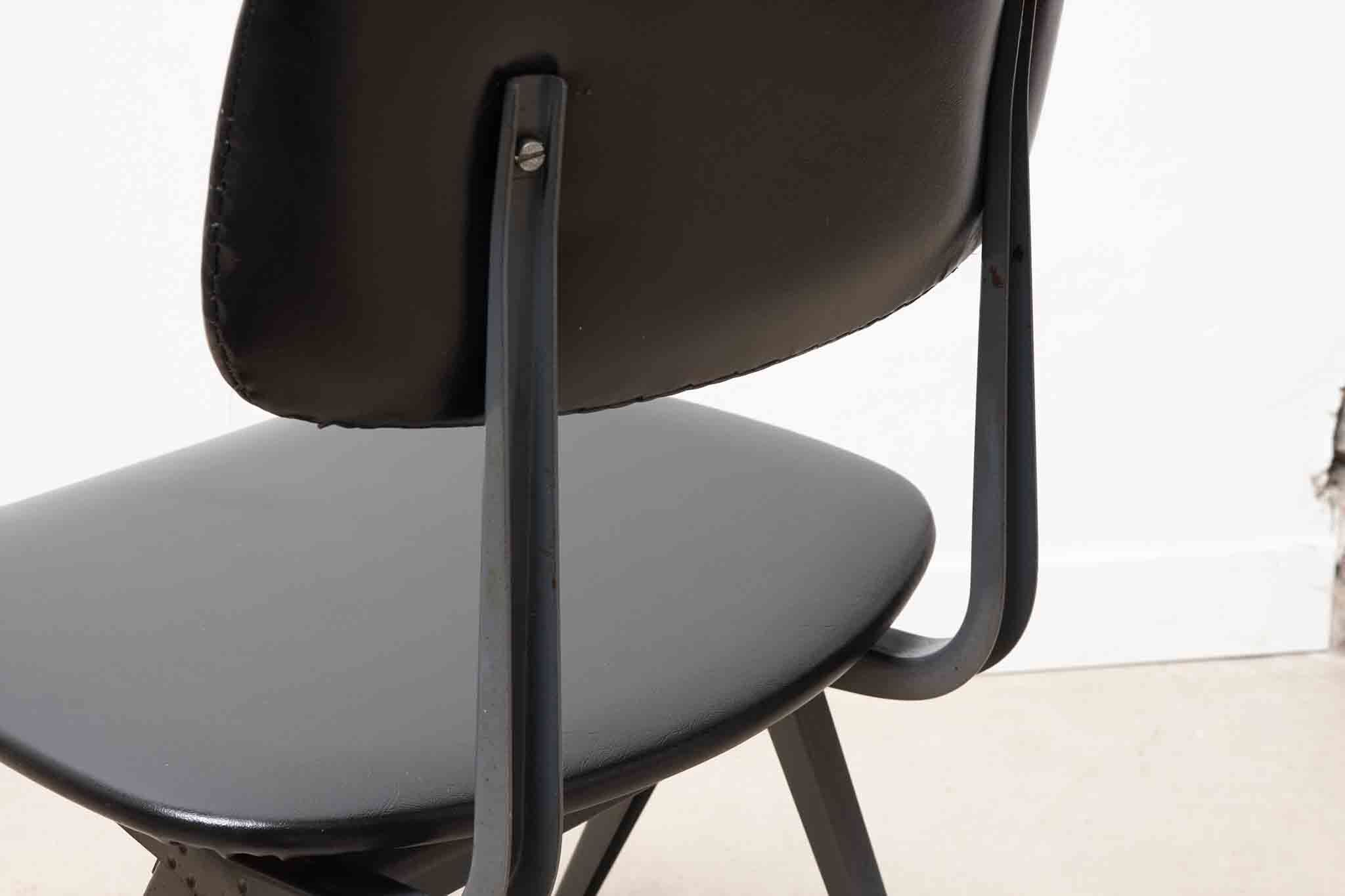 Chair "Result" Friso Kramer imitation leather black