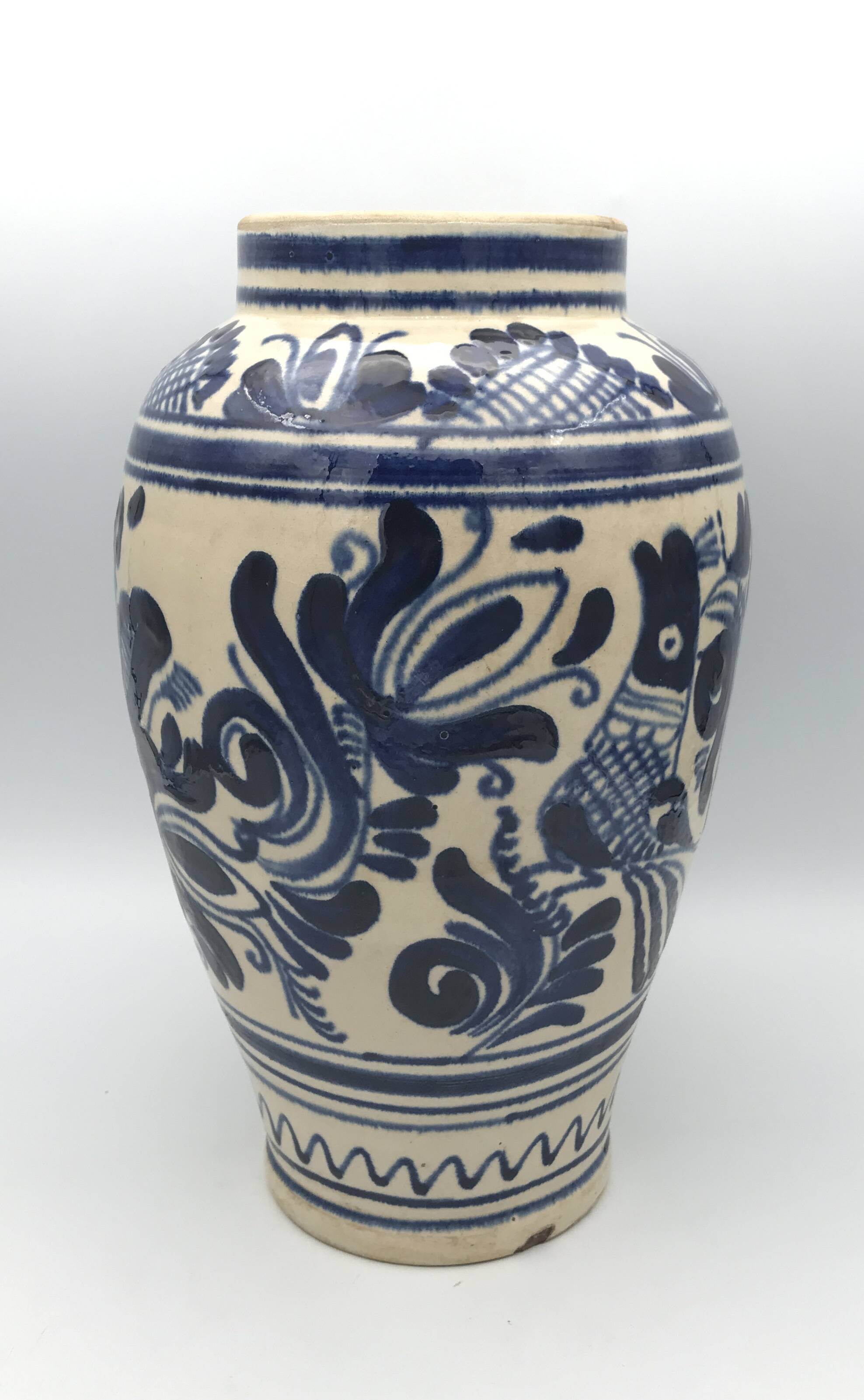 Vintage korond glazed terracotta pottery vase