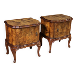 Paire de tables de chevet italiennes du XXe siècle