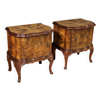 Paire de tables de chevet italiennes du XXe siècle